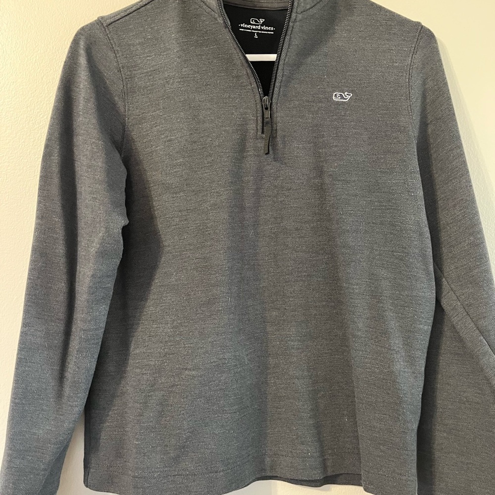 Gray Quarter-Zip Sweater